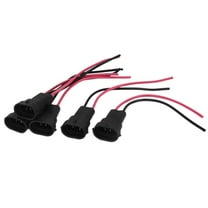 Unique Bargains 5 Pcs H11 Headlight Bulb Male Wire Harness Connector Wiring Socket Adapters