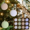thumbnail image 5 of Titcea 12pcs Flocked Ornaments for Christmas Tree Decorations, 2.4 Inch Velvet Ball Ornament for Xmas Holiday Decor - Plastic Shatterproof Christmas Ornaments, 5 of 6