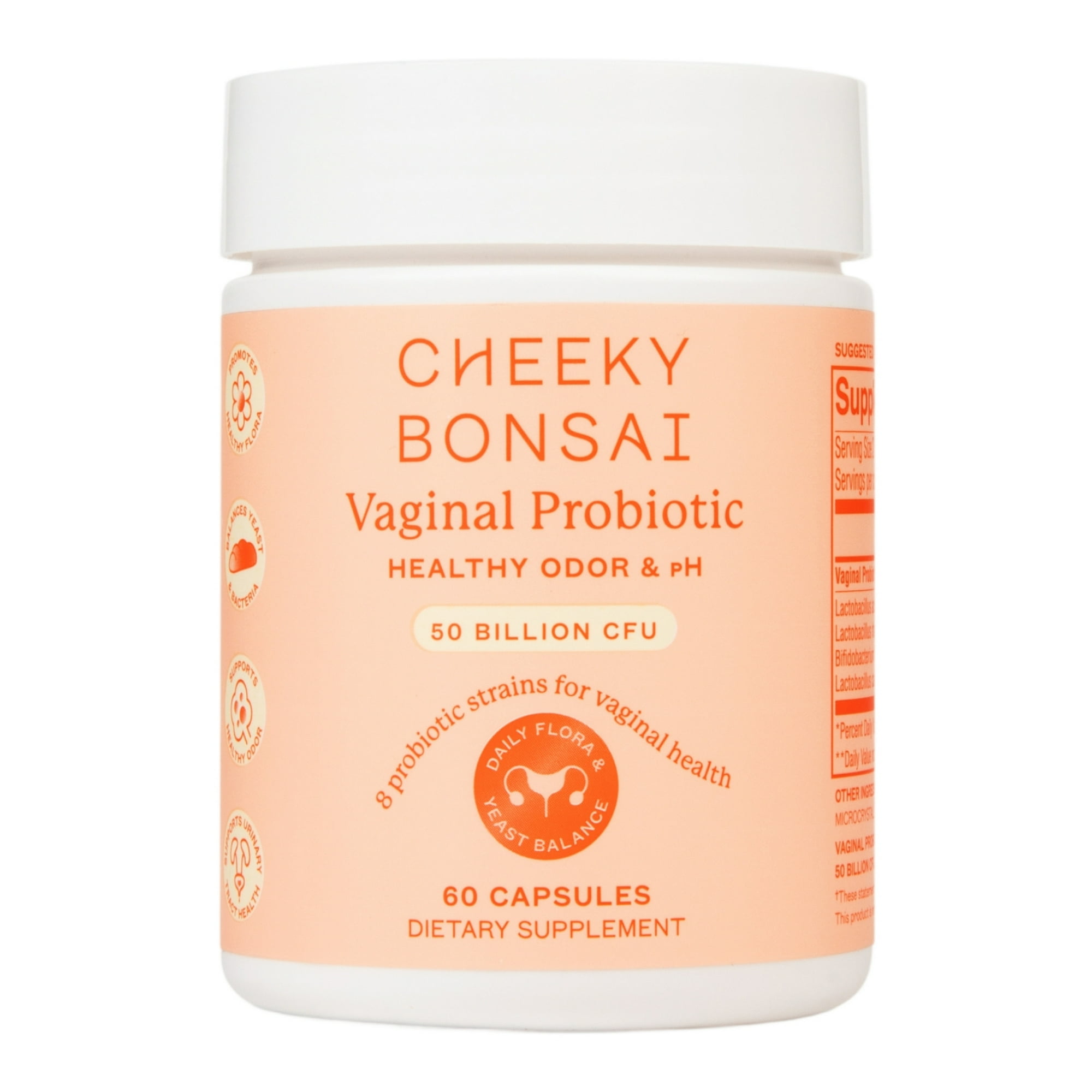 Cheeky Bonsai Vaginal Probiotic Capsules for Women, 60 Count