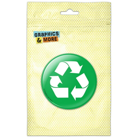 Recycle Green Refrigerator Button Magnet