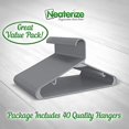 thumbnail image 4 of Plastic Clothes Hangers (20, 40, & 60 Packs) Heavy Duty Durable Coat and Clothes Hangers | Vibrant Color Hangers | Lightweight Space Saving Laundry Hangers (40 Pack - Grey), 4 of 5