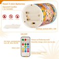 thumbnail image 5 of Yayeee Flameless Candles with Remote Flickering Battery Operated Multi Color Changing, Orange Cityscape Painting, 5 of 7