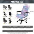 thumbnail image 5 of FKELYI Gradient Fish Scale Print 3 Pcs Office Chair Slipcover Set Armrest Cover High Back Swivel Boss Armchair Cover Home Office Docoration, Small, 5 of 6