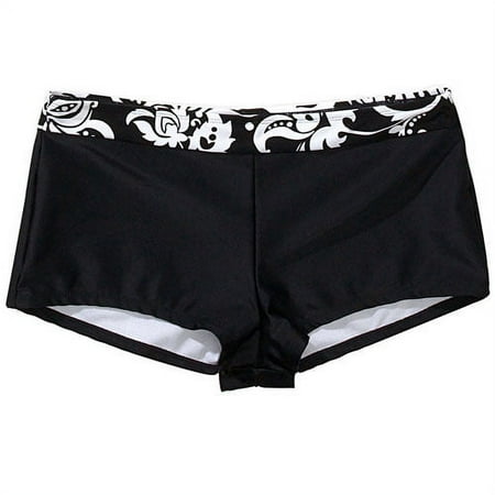 Sand N Sun - Women's Plus-Size Boy-Short Bikini Bottom