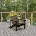 thumbnail image 2 of Flash Furniture Charlestown Commercial Grade Indoor/Outdoor Adirondack Chair, Weather Resistant Durable Poly Resin Deck and Patio Seating, Mahogany, 2 of 12
