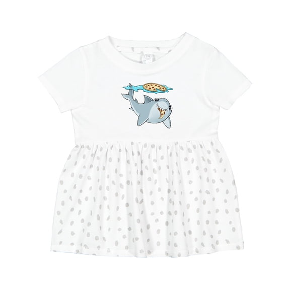 Inktastic Pizza Shark Girls Baby Dress