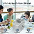 thumbnail image 6 of Auseo 26 lbs/24H Countertop Ice Maker Machine, 9 Bullet-Shaped Ice in 6 Min, Auto-Cleaning, Gray, 6 of 11