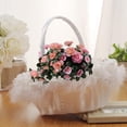 thumbnail image 4 of de de Decorativa Blanca de Espuma Occidental Rosa Satinada para Suministros Soledad Cesta de boda, 4 of 10