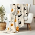 thumbnail image 2 of Flannel Blanket, Halloween Pumpkin Blanket, Machine Washable Soft Warm Blanket, Office Living Room Sofa Air Conditioner Blanket, Halloween Gift, 2 of 4