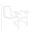thumbnail image 4 of Silla de Oficina Moderna Offiho Calea OHV54 Tipo Piel con Terminados en Cromo con Descansabrazos, 4 of 7