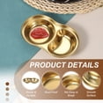 thumbnail image 3 of Uxcell Stainless Steel Sauce Dish, Round Appetizer Plates Condiment Bowl for Dipping Gold, 3 of 7