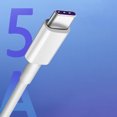 thumbnail image 3 of Kearding Reemplazo de 0,25/1/1, 5/2m para para 5A, Cable USB tipo C para teléfono móvil, USB-C de carga rápida, Cable USB-C tipo-C Cargadores de dispositivos electrónicos blanco 1m, 3 of 6