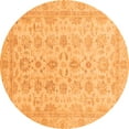 thumbnail image 1 of Ahgly Company Indoor Round Oriental Orange Traditional Area Rugs, 3' Round, 1 of 4