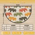thumbnail image 3 of CURLYOOT Elephant Half Round Door Mat 40'' x 63'', Indoor Outdoor Entrance Rug, Semi Circular Area Rug, Non Slip Washable Absorbent Doormat, Laundry Room Rug, 3 of 7