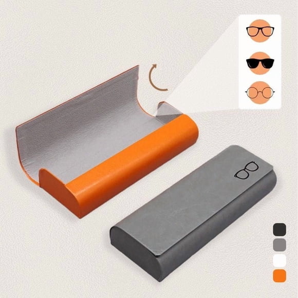 Cagogo under $5 4Pcs Leather Glasses Case, Hard Leather Glasses Case, Advanced Protective Eyeglass Storage Box, Scratch Resistant Anti-Pressure Glasses Holder, Magnetic Closure Durable Case