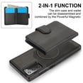 thumbnail image 5 of Allytechgroup Detachable Cards Holder Case for Samsung Galaxy Note 20, RFID Blocking 2 In 1 Wallet PU Leather Case with Stand Compatible with Magsafe Shockproof Cover for Galaxy Note 20, Black, 5 of 5