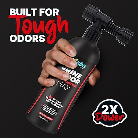 TurfSpa MAX Urine & Odor Turf Detox: Double-Strength Enzyme Cleaner & Odor Eliminator for Artificial Grass, Turf, Concrete & Patios, Pet Urine Enzymatic Cleaner for Dogs & Cats – 32 oz Sprayer
