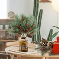 thumbnail image 6 of 1PC Christmas Artificial Red Berry Pine Branches, Long Faux Pine Stem with Pinecones, for Xmas Tree Wreath DIY Craft Floral Arrangement Holiday Season Decor, 6 of 9