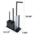 thumbnail image 2 of All in one toilet brush, plunger toilet paper holder Bath Set Black, 2 of 6