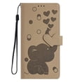 thumbnail image 2 of For Samsung Galaxy S23 5G 6.1" Cartoon Elephant Embossed Strong Magnetic Attachment/Closure, Card Slots/Pocket, With Hand Strap，PU Leather Flip Wallet Case ﻿,khaki,For Galaxy S23 (5G), 2 of 11
