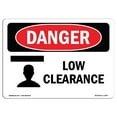 thumbnail image 1 of SignMission OS-DS-A-1218-L-1443 12 x 18 in. OSHA Danger Sign - Low Clearance, 1 of 1