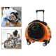 thumbnail image 3 of Maleta con ruedas para mascotas, transparente, con ruedas silenciosas, para gatos y perros Naranja, 3 of 7