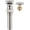 Brushed Nickel, variant on Pop up Sink Drain Stopper with Overflow Chrome for Bathroom Vessel Sink Art Basin, Big Cap Sink Drain with Overflow, Metal Pop-up Drain Strainer with Detachable Basket Stopper