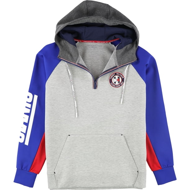 Tommy Hilfiger New York Giants Sudadera con capucha para hombre, gris, mediano