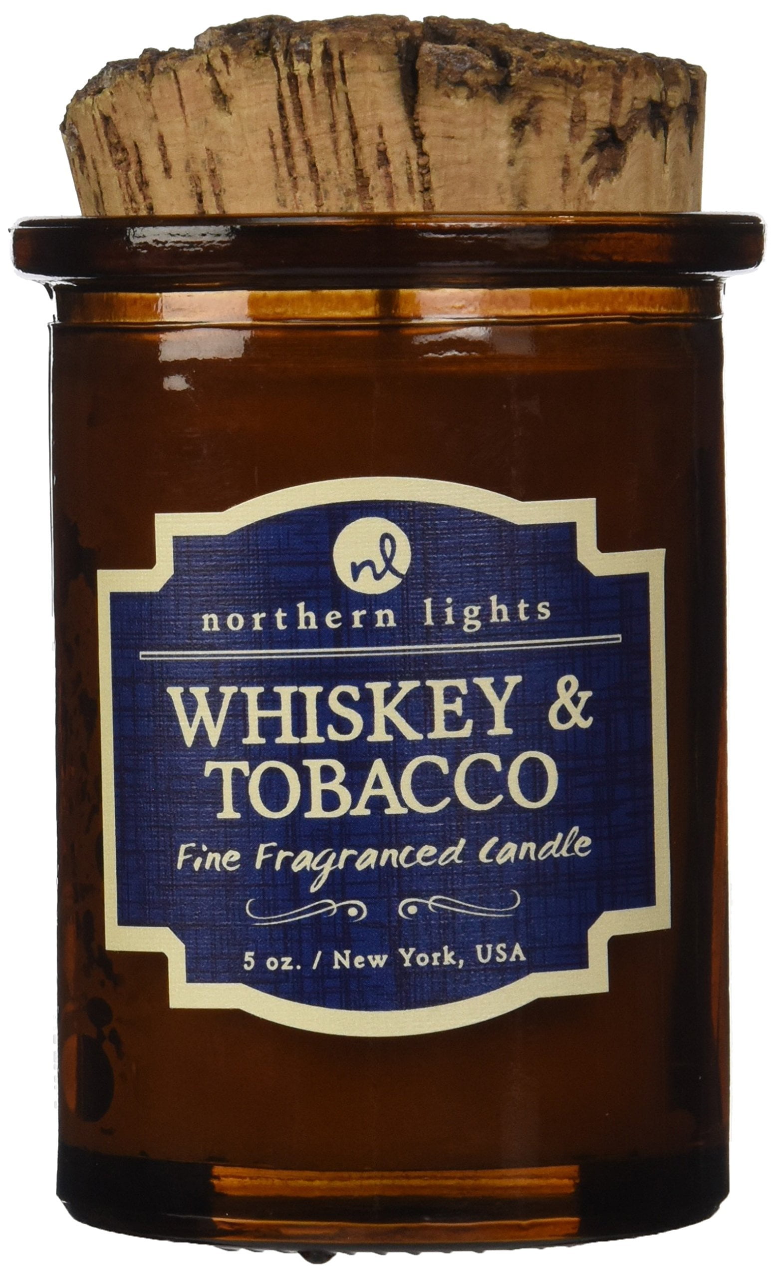 Northern Lights Candles Whiskey and Tobacco Spirit Candle, 5 oz