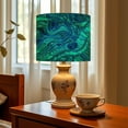 thumbnail image 6 of Linen Drum Lampshades Blue Green Pearl Seashell Wave Teal Labradorite Mineral Gemstone Sea 13"x13"x10" Light Shade for Table Lamps Floor Lamp Shades Lampshade Replacement Assembly Required, 6 of 8