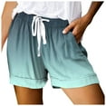 thumbnail image 1 of TrendOFT Womens Running Shorts Summer Athletic Drawstring Elastic Waist Casual Lightweight With Pockets Workout Shorts Womens Sweat Shorts Mint Green M, 1 of 4