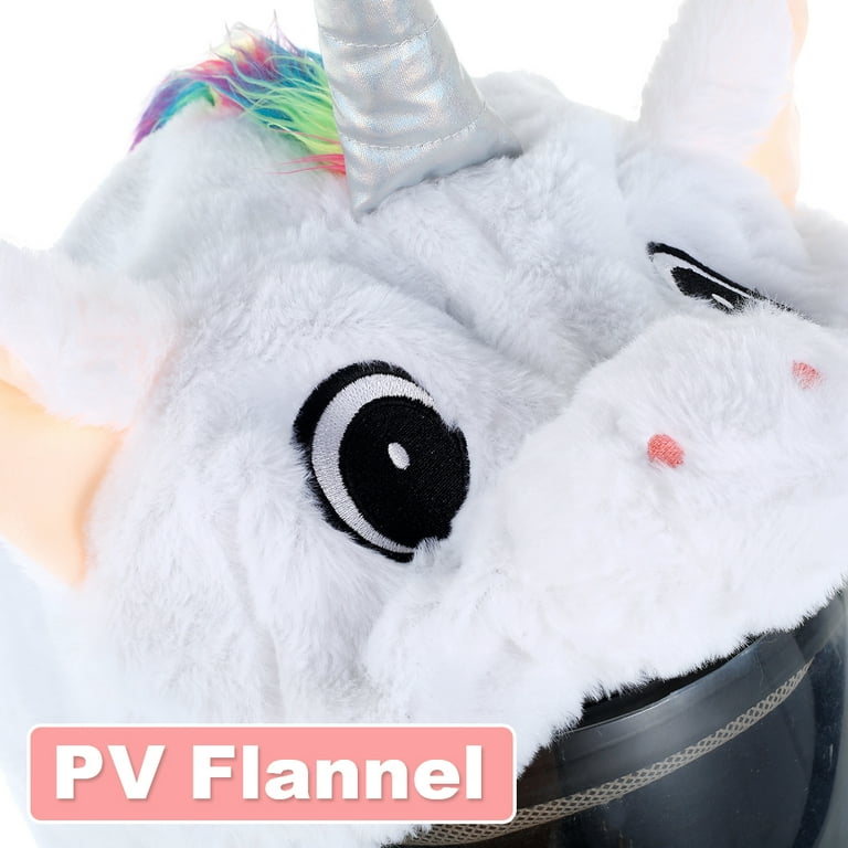Protoiya Helmet Plush Cover Cute Motorcycle Helmet Cover Fluffy