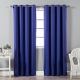 thumbnail image 1 of Quality Home Thermal Insulated Blackout Curtains - Stainless Steel Nickel Grommet Top - Royal Blue - 52"W x 120"L - (Set of 2 Panels), 1 of 3