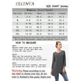thumbnail image 2 of LELINTA Plus Size Spring Autumn Women Irregular Hem Long Sleeve Solid Blouse Casual Tops, Light Grey, 2 of 6
