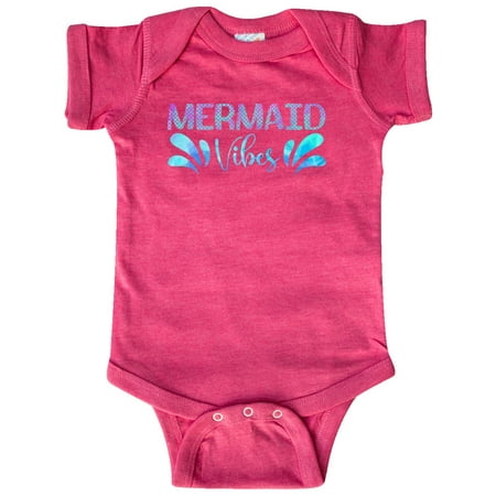 

Inktastic Mermaid Vibes Text in Blues Gift Baby Boy or Baby Girl Bodysuit