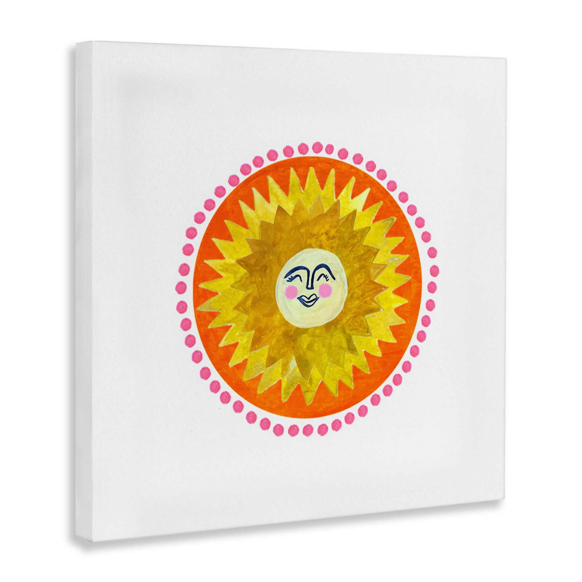 Stupell Industries Yellow & Orange Smiling Sun Canvas Wall Art, design by Katherine Herrell Studio