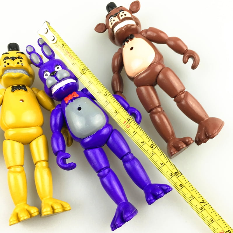 5PCS Freddy's Action Figures – 6" Light-Up Collectible Toys with Movable Joints for Home & Office Decor