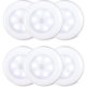 thumbnail image 1 of Paquete de 6 luces con sensor de movimiento de 2,8 pulgadas para interiores con pilas AAA, luz LED adhesiva para escaleras, armario, blanco frío, 1 of 5