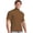 Coffee, variant on Breezora Men's Thermal Turtleneck T-Shirt Slim Fit Base Layer Short Sleeve Top for Spring and Autumn Comfort Wear L Size Beige