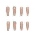 thumbnail image 4 of Presione en las uñas Long Coffin Fake Nails Ballerina Nails Acrílico Full Cover Uñas postizas para mujeres y niñas 24PCS Namotu HMYH735, 4 of 5