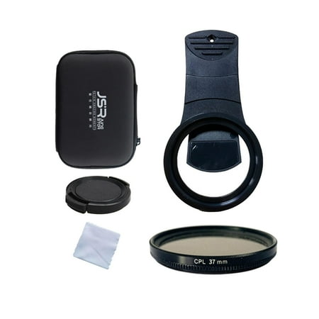 Phone Camera Lens,37mm Phone Camera Lens with Clip,Clip on Cellphone Camera Lens Filter,Optical Glass Smartphones Camera Lens,Professional Removable Lens Attachment,Portable CPL Filter