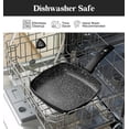 thumbnail image 2 of Koch Systeme CS 9.5 inch Nonstick Grill Pan, Marble Coating Square Grill Skillet with Lid and Bakelite Handle, Compatible with all Stoves, Black, 2 of 8