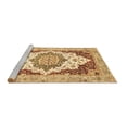 thumbnail image 2 of Ahgly Company Machine Washable Indoor Square Abstract Brown Modern Area Rugs, 5' Square, 2 of 4
