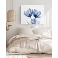 thumbnail image 3 of Light Blue Tulip Wall Art for Living Room,Canvas Picture Wall Decor for Bathroom Bedroom,Farmhouse Abstract Elegant Flowers Painting Artwork for Office Kitchen Hallway Dining Room Home Decor 12"x16", 3 of 8