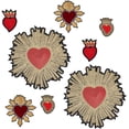 thumbnail image 1 of 8 parches de cuentas de diamantes de imitación con forma de corazón, 4 estilos, bordados, para coser, decorativos, apliques, 1 of 9