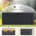 thumbnail image 2 of Homall 120 Gallon Outdoor Patio Box Deck Plastic Resin Storage Box Backyard, Black, 2 of 7