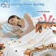 thumbnail image 3 of Boho Geometric Cooling Blanket,Lightweight Breathable Summer Throw Blanket with Double Sided Cold Effect,Ethnic Feathers Patterns Retro Farmhouse Picnic Blankets Bed Sheet for Hot Sleepers 30"x40", 3 of 8
