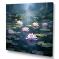 thumbnail image 2 of Designart "Magical Pond With Lily Pads And Lotus I" Lotus Canvas Art Print, 2 of 7