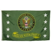 US Army Served With Pride Flag 3x5 ft USA Vet Veteran Retired Military Service