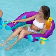 SwimWays AquaLinx Floats - Interlocking Swim Loungers for Pool or Lake - Purple
